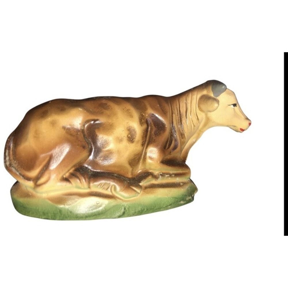 Vintage Paper Mache‎ Cow For Nativity Marked Japan